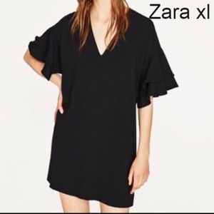 Zara Dresses - NWOT black dress ruffle sleeves size XL Zara Dresses - NWOT black dress ruffle sleeves size XL